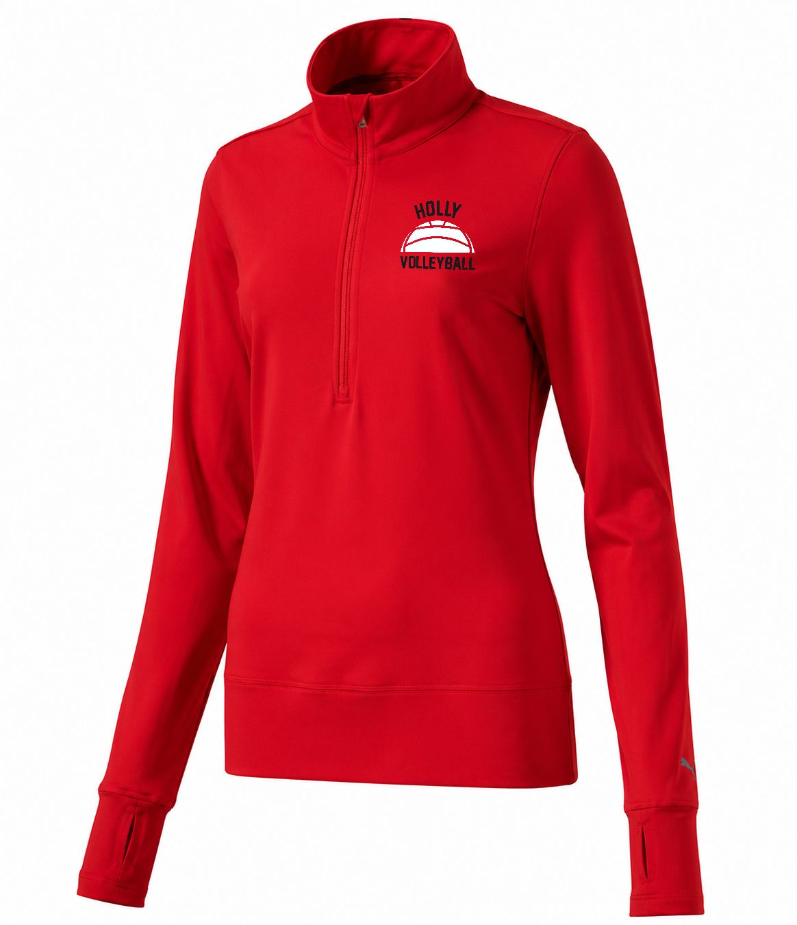 Holly Volleyball Ladies Popover 1/4 Zip Jacket