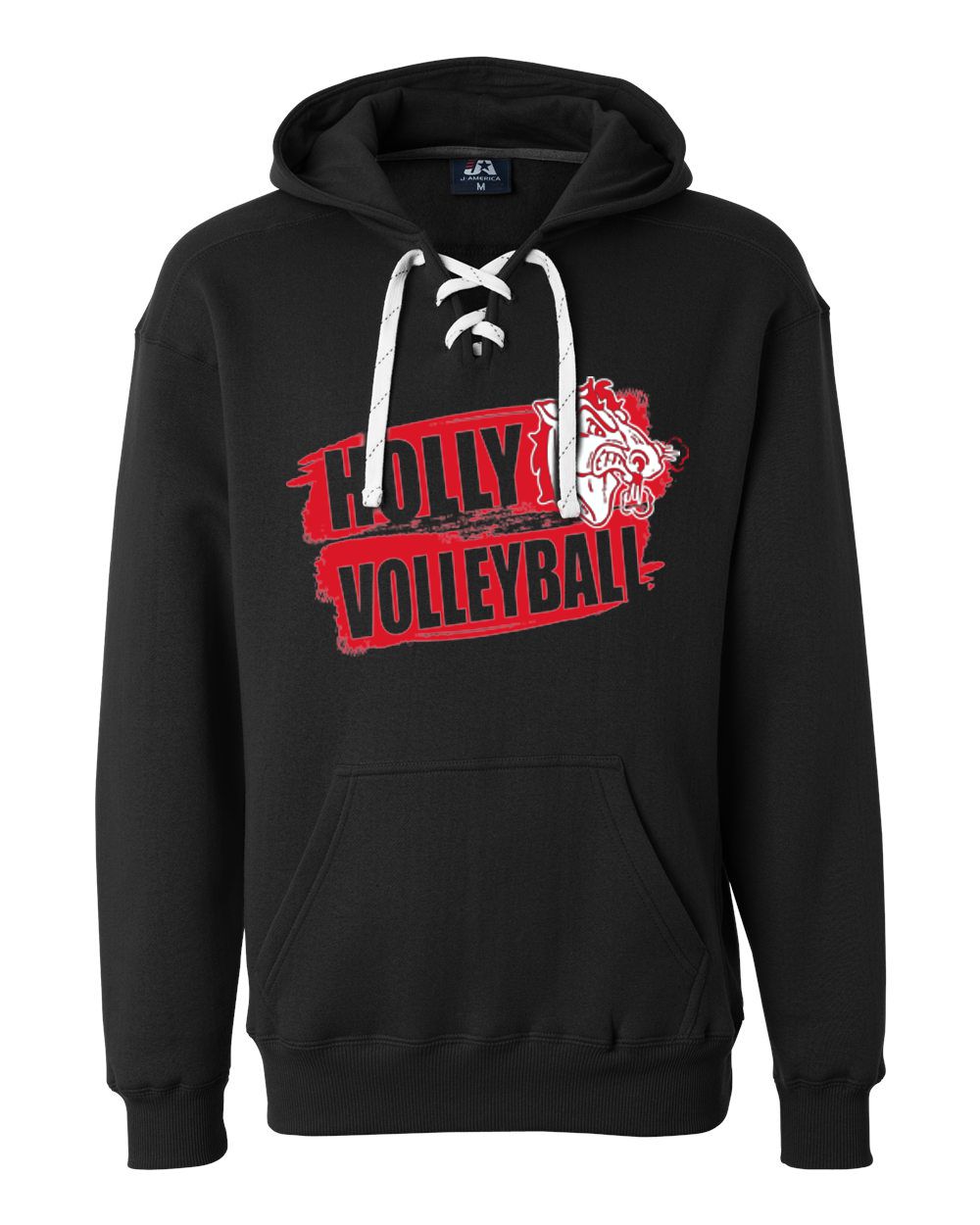 Holly Volleyball Lace Up Hood