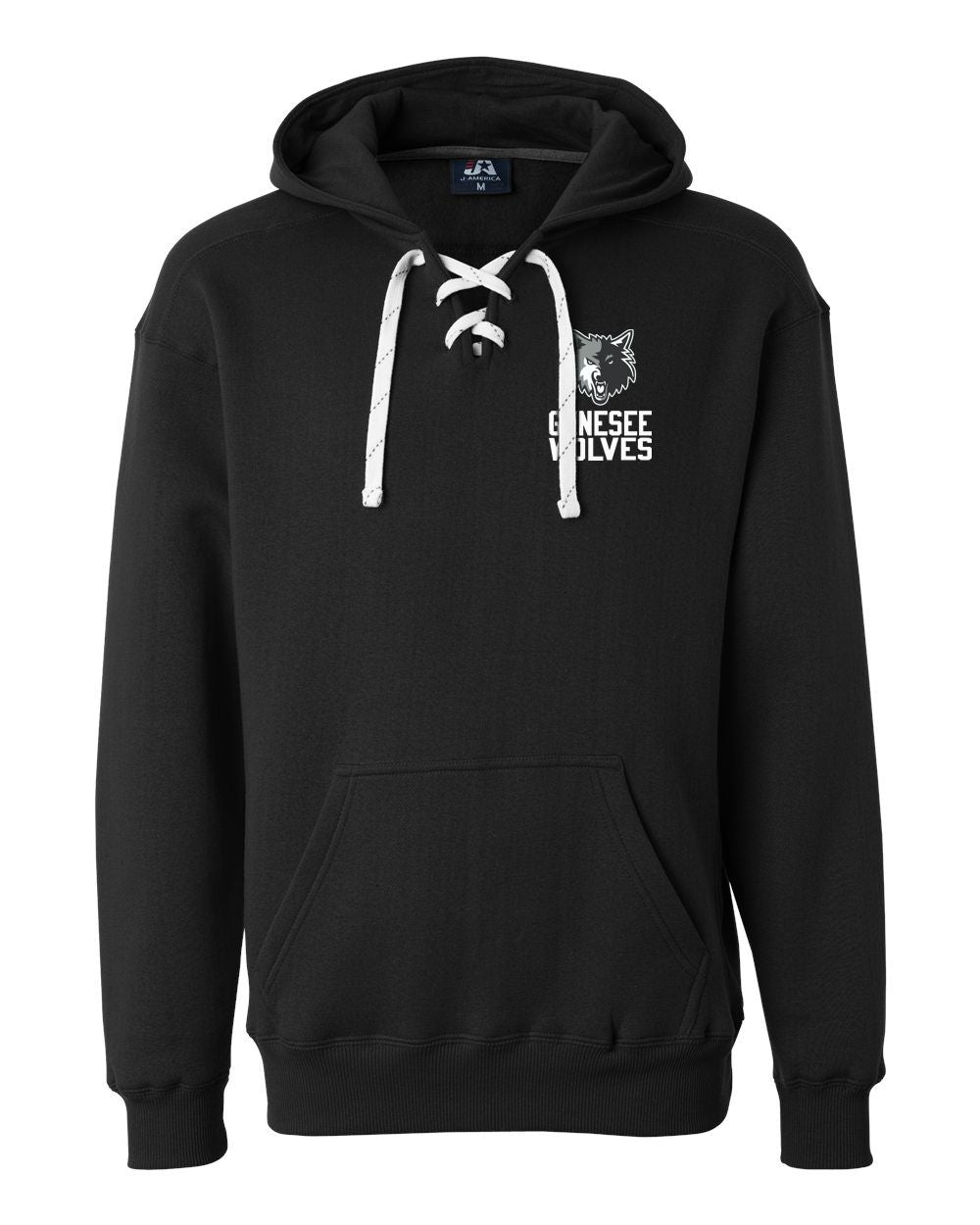Genesee Wolves Lace Up Hood
