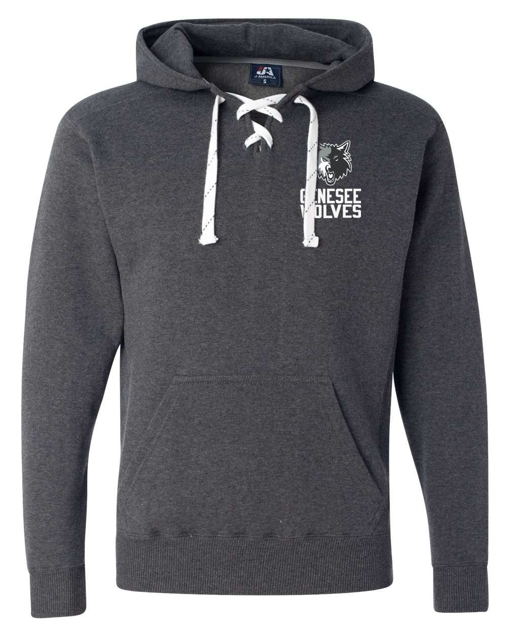 Genesee Wolves Lace Up Hood