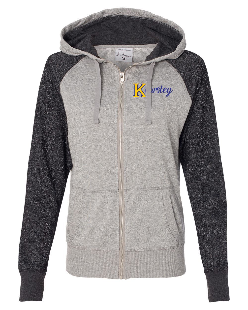 Kearsley Women’s Glitter French Terry Full-Zip Hooded Sweatshirt