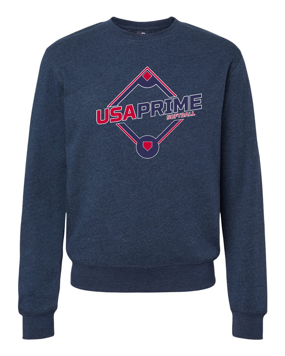 USA Prime Softball Fleece Tri-Blend Crewneck Sweatshirt