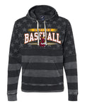 Davison Baseball Club Black American Flag Tri-blend Hood