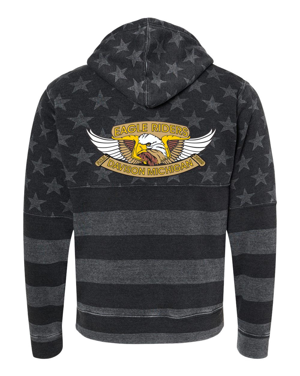 Davison Eagle Riders American Flag Triblend Hood