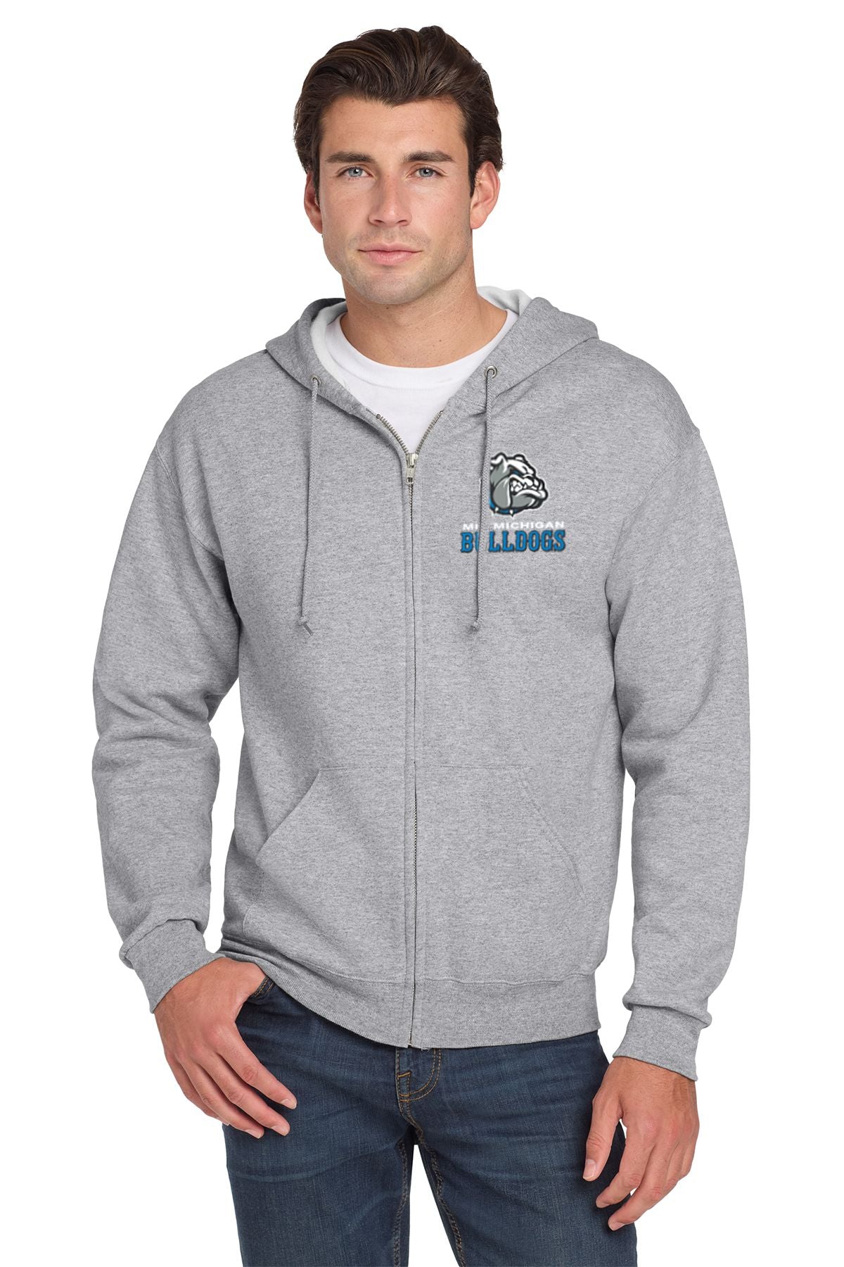 Mid Michigan Bulldogs Full Zip Hooded Sweatshirt