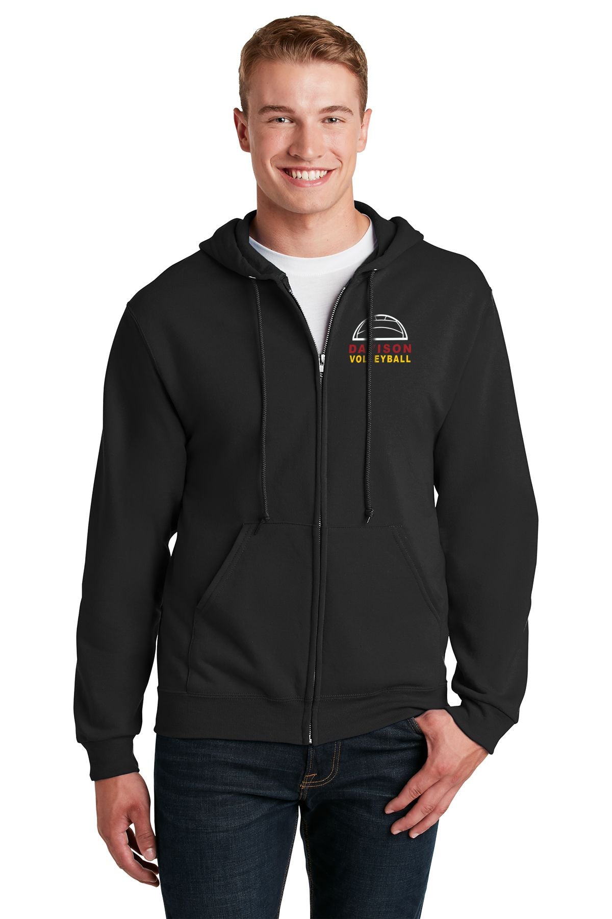 Davison Volleyball Full Zip Hooded Sweatshirt