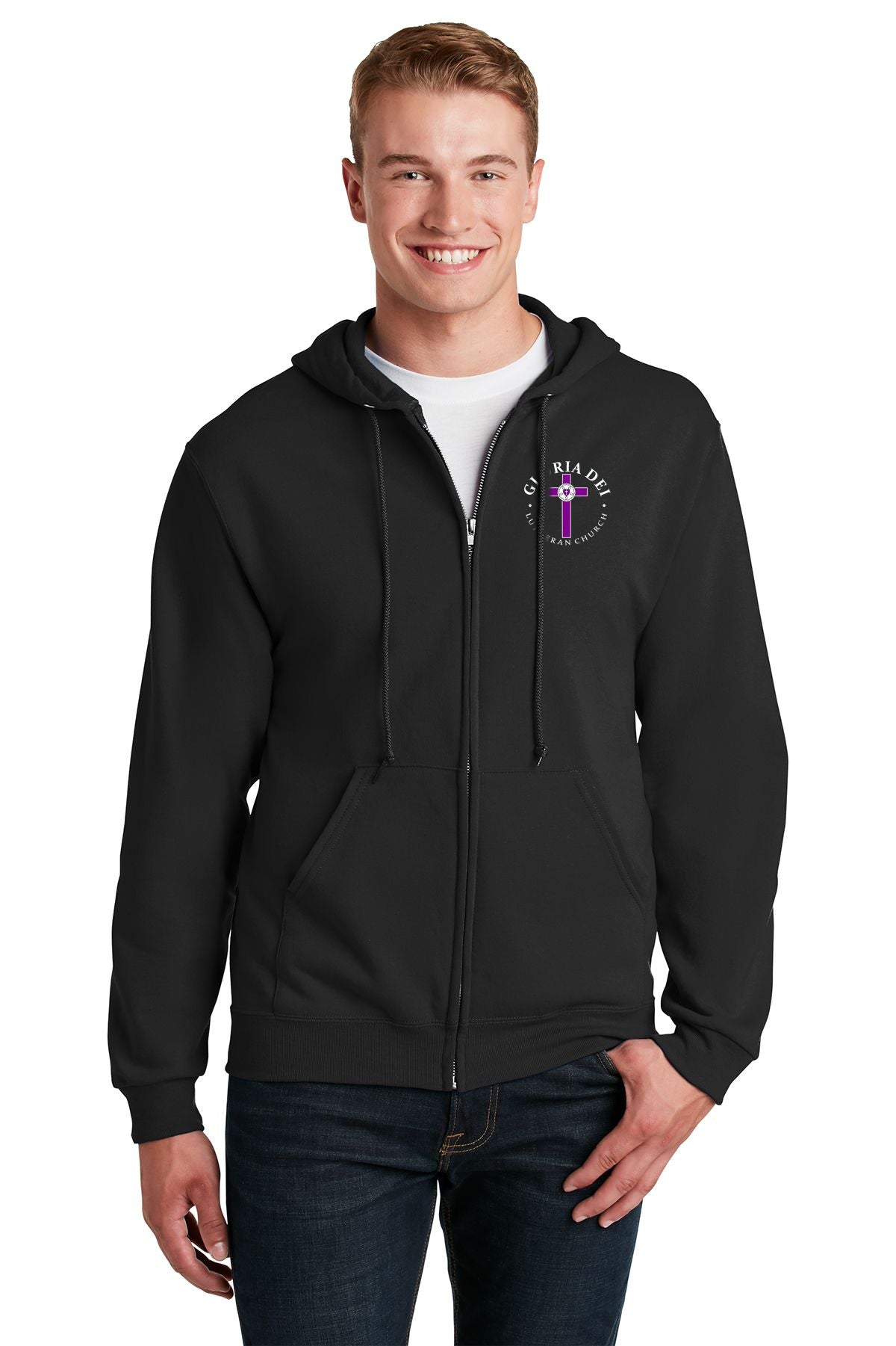 Gloria Dei Lutheran Church Full Zip Hooded Sweatshirt