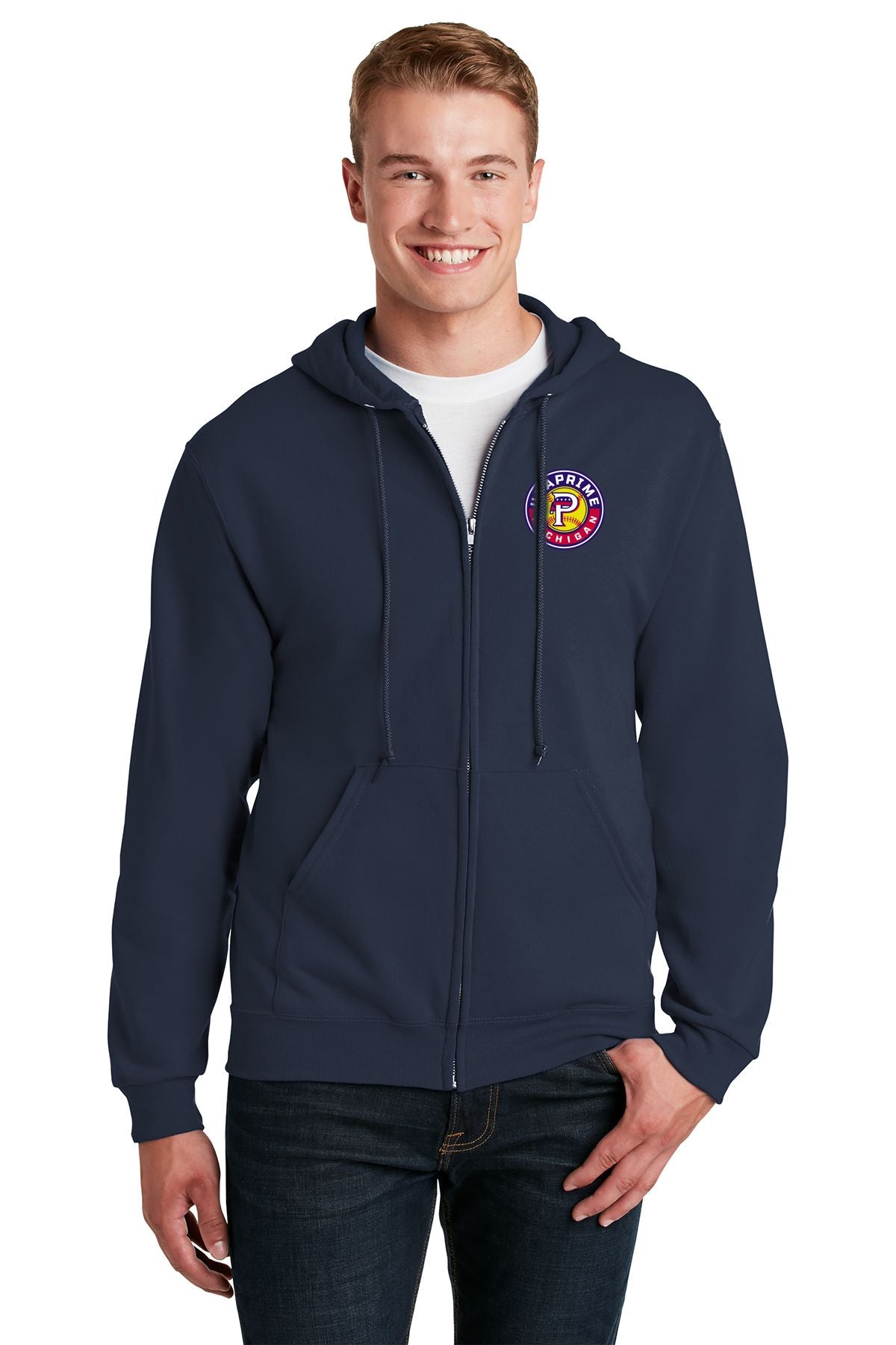 USA Prime Softball Full Zip Hooded Sweatshirt