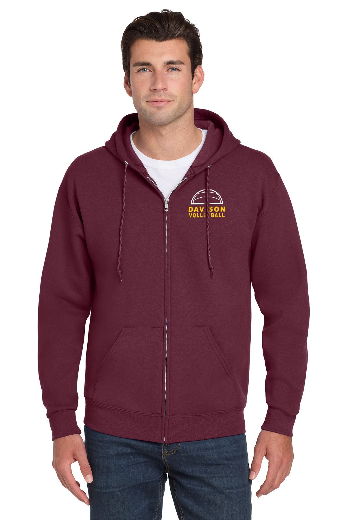 Davison Volleyball Full Zip Hooded Sweatshirt