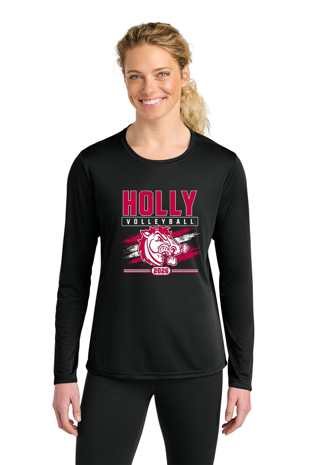 Holly Volleyball Cooling Performance Long Sleeve Tee