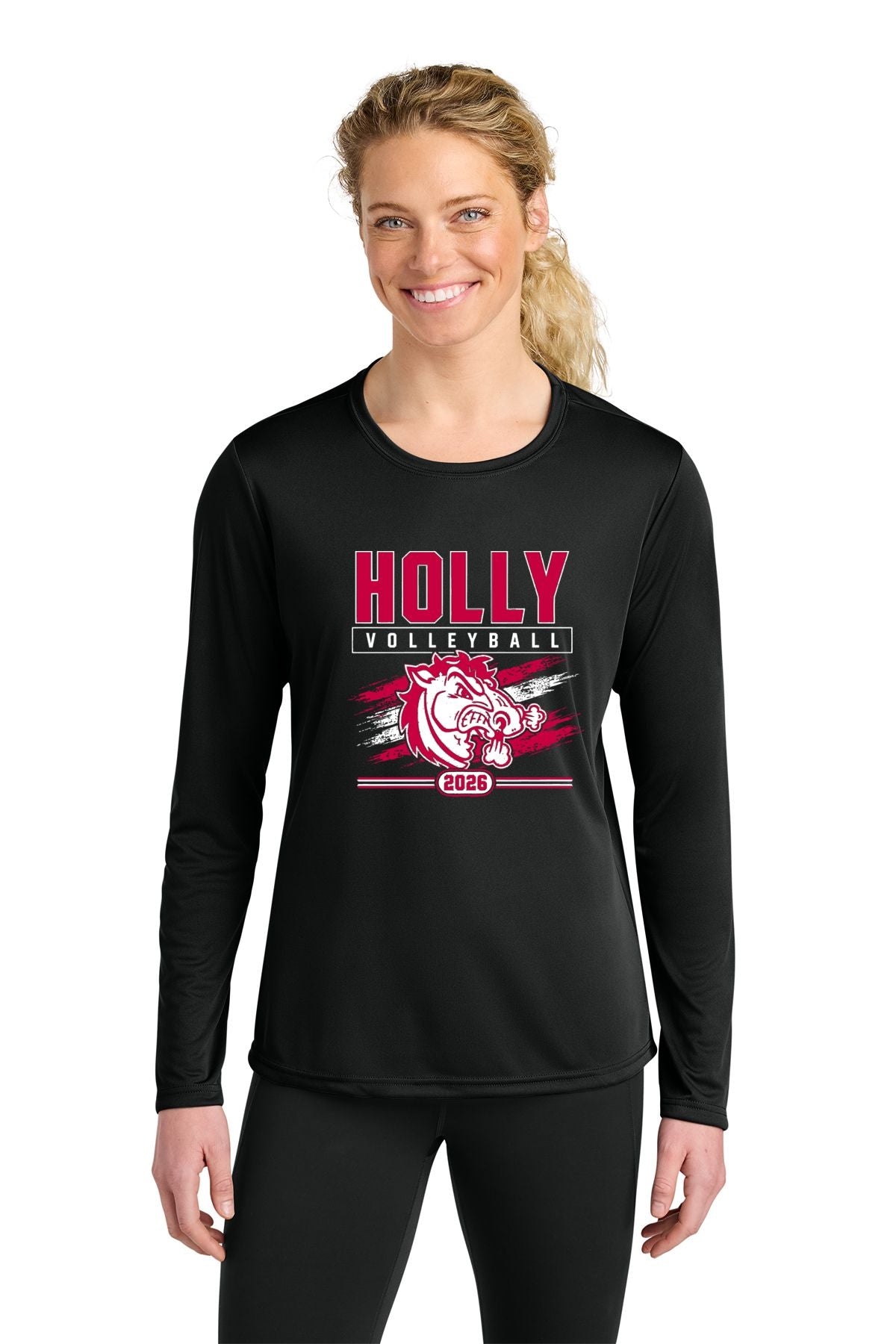 Holly Volleyball Cooling Performance Long Sleeve Tee