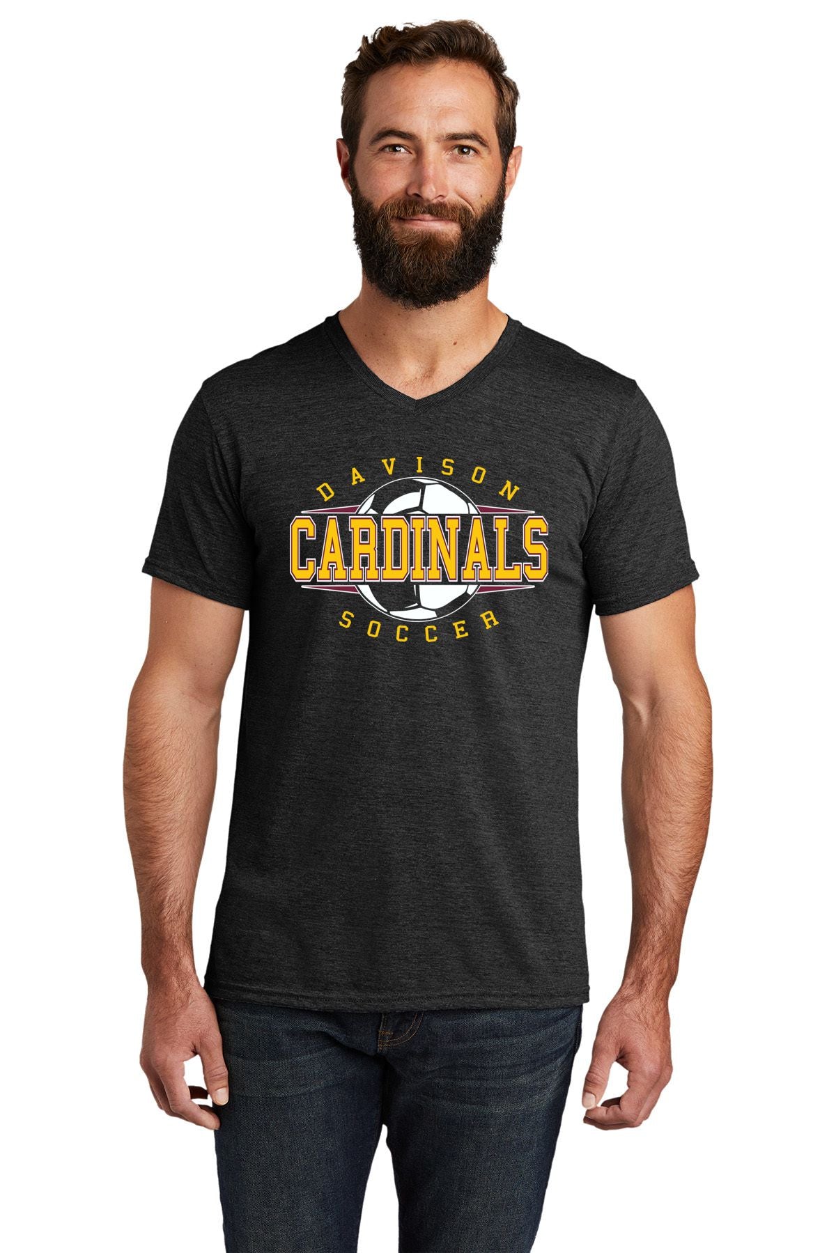 Davison Soccer Allmade® Unisex Tri-Blend V-Neck Tee
