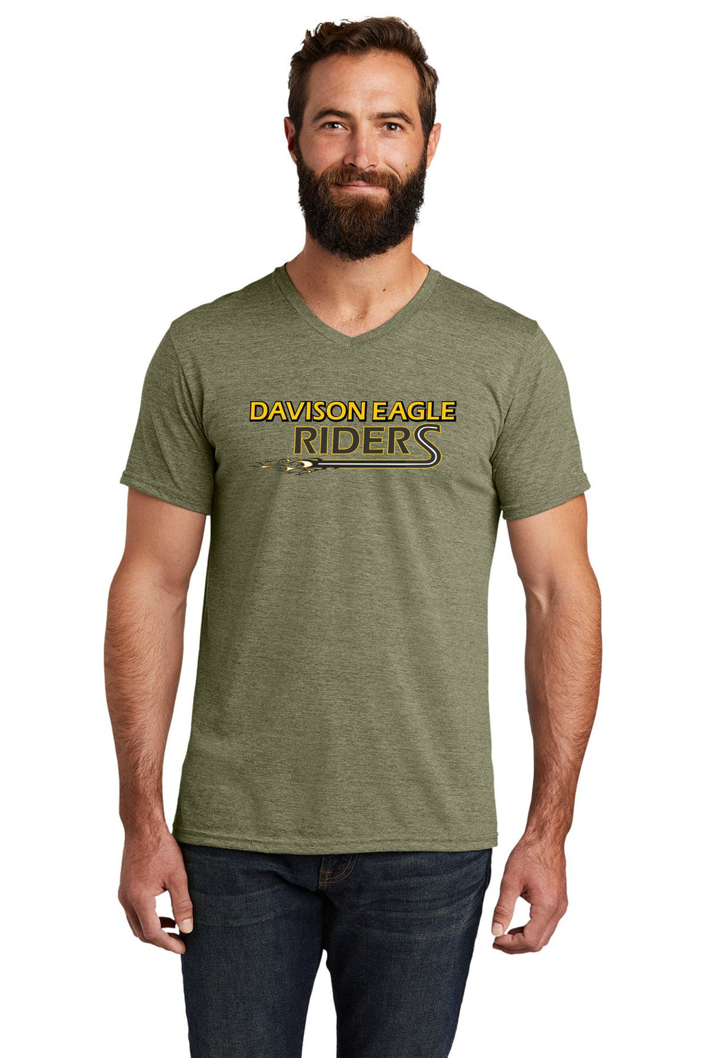 Davison Eagle Riders Allmade® Unisex Tri-Blend V-Neck Tee