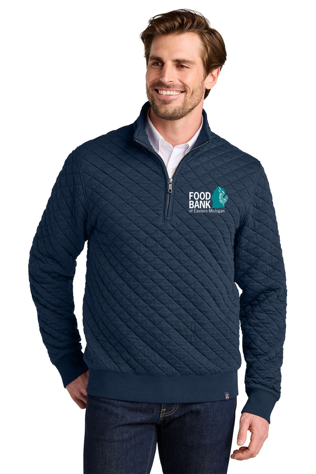 Food Bank Brooks Brothers® Diamond Quilt 1/4-Zip