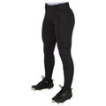 Girls/Ladies Black Tournament Style Low Rise Softball Pant