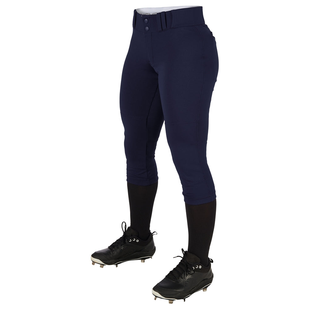 Girls/Ladies Navy Tournament Style Low Rise Softball Pant