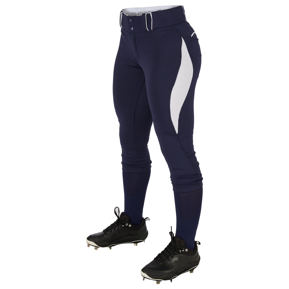 Girls/Ladies Navy Surge Traditional Style Low Rise Softball Pant