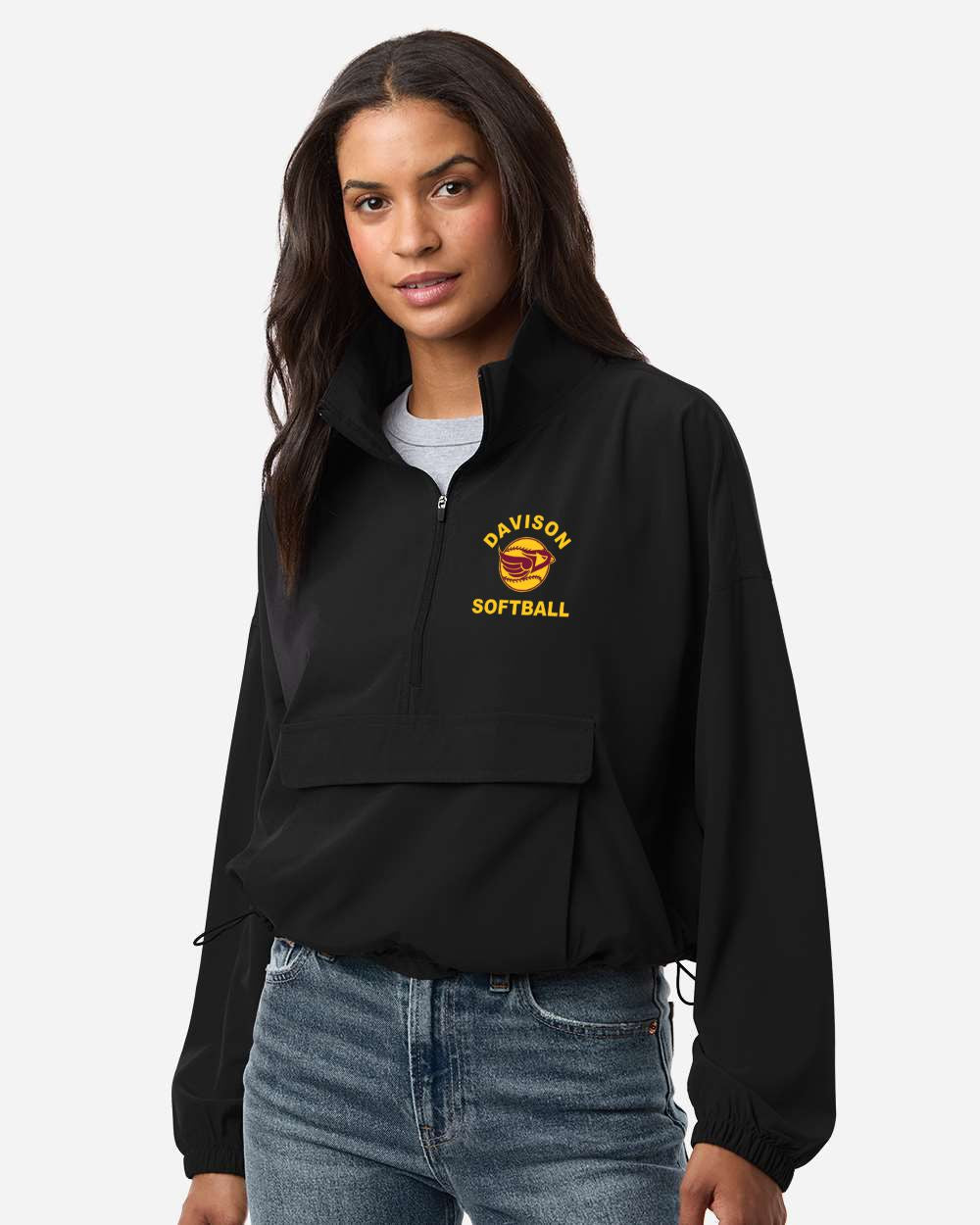 Davison Softball Women's Stretch Woven Quarter-Zip Pullover