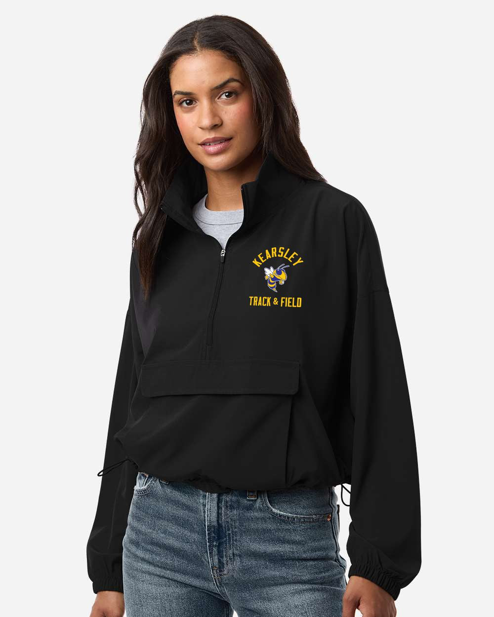 Kearsley Track & Field Women's Stretch Woven Quarter-Zip Pullover