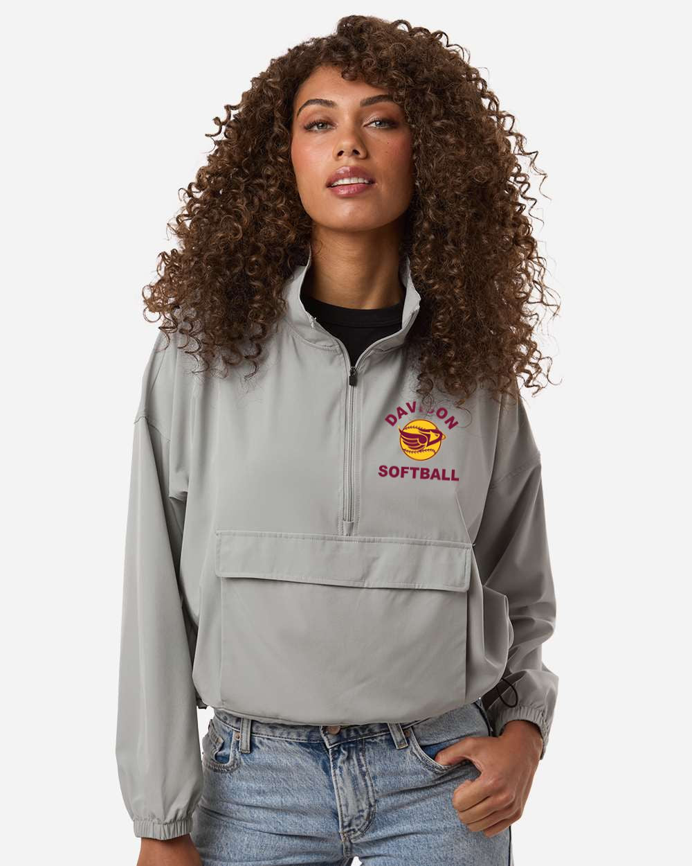 Davison Softball Women's Stretch Woven Quarter-Zip Pullover