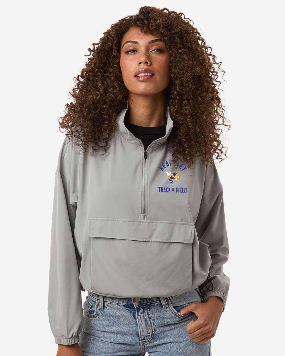 Kearsley Track & Field Women's Stretch Woven Quarter-Zip Pullover