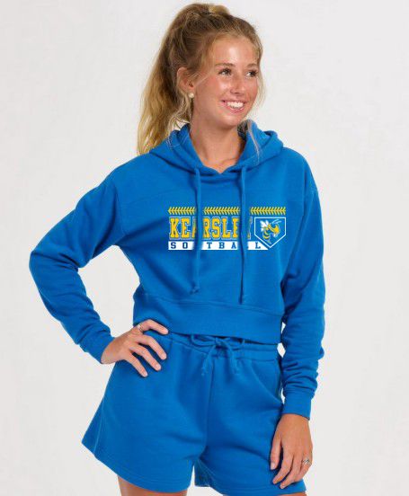 Kearsley Softball Women's Cropped Fleece Hooded Sweatshirt