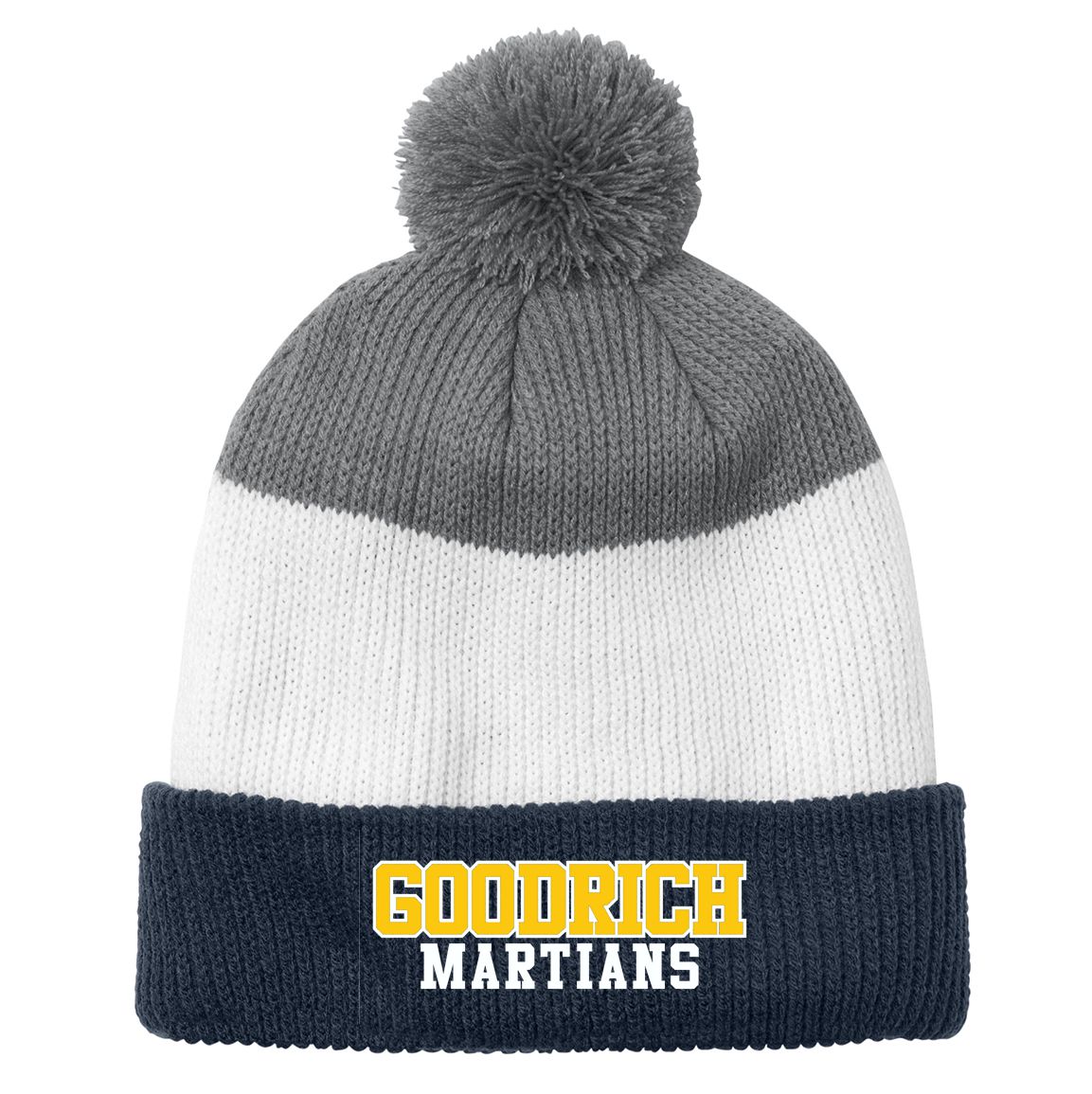 Goodrich Cozy Striped Pom Beanie