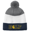 Goodrich Golf Cozy Striped Pom Beanie