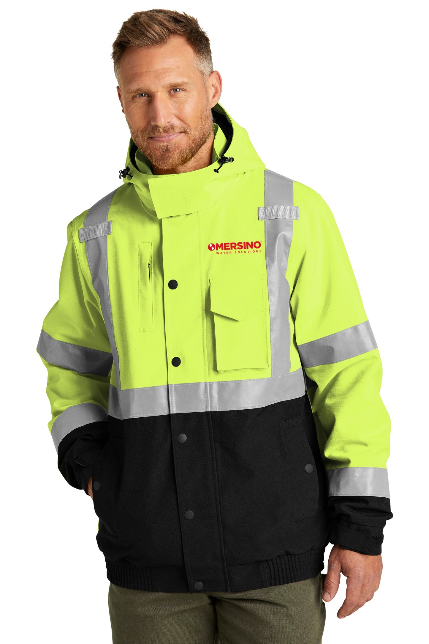 Mersino CornerStone® ANSI 107 Class 3 Waterproof Insulated Ripstop Bomber Jacket