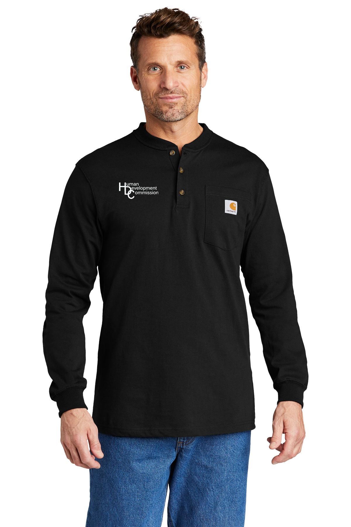 Human Development Commission Carhartt® Long Sleeve Henley T-Shirt