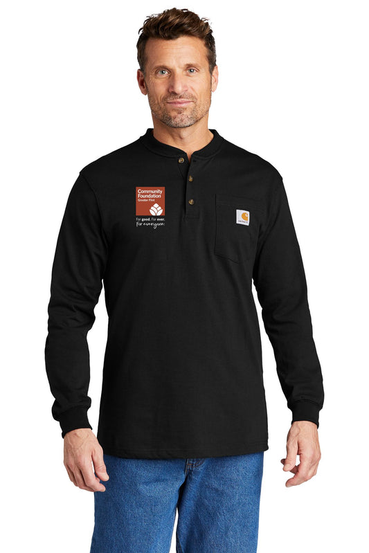 Community Foundation of Greater Flint Carhartt® Long Sleeve Henley T-Shirt