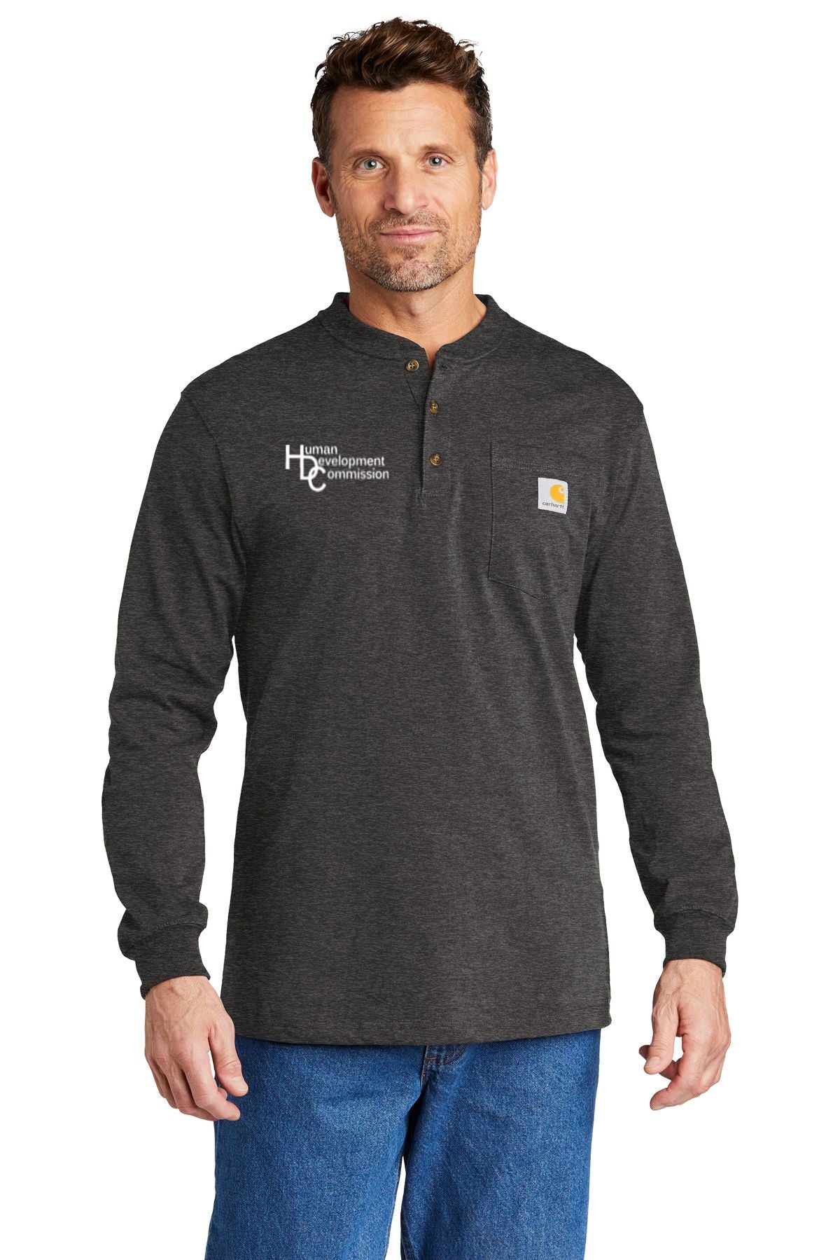 Human Development Commission Carhartt® Long Sleeve Henley T-Shirt