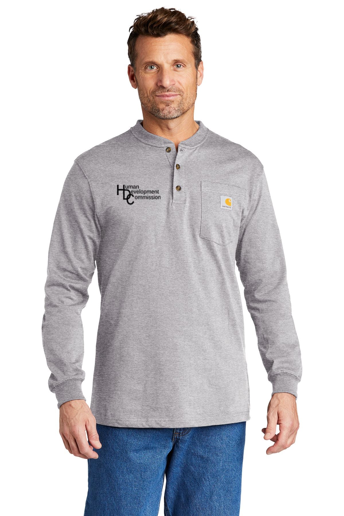 Human Development Commission Carhartt® Long Sleeve Henley T-Shirt