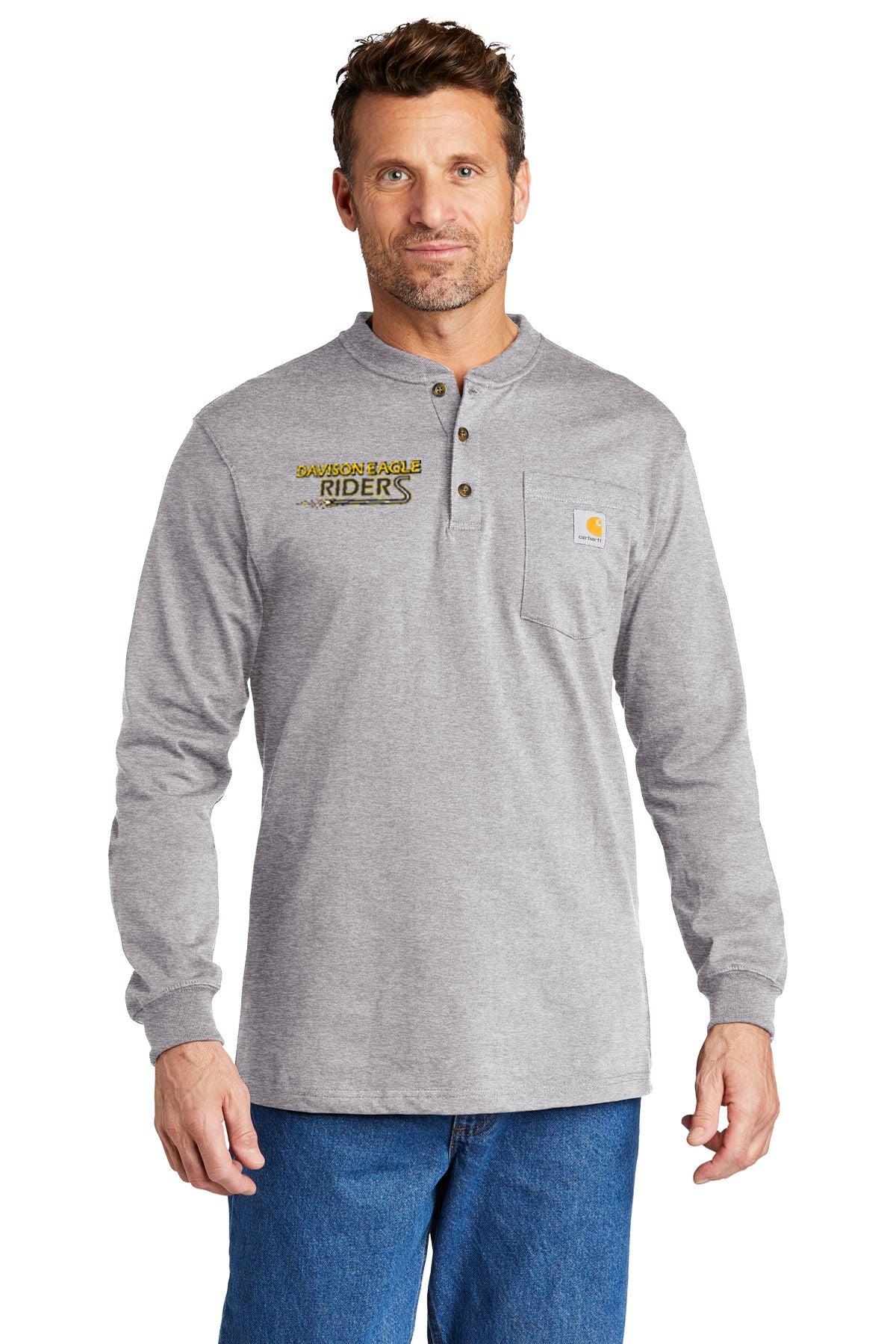 Davison Eagle Riders Carhartt® Long Sleeve Henley T-Shirt