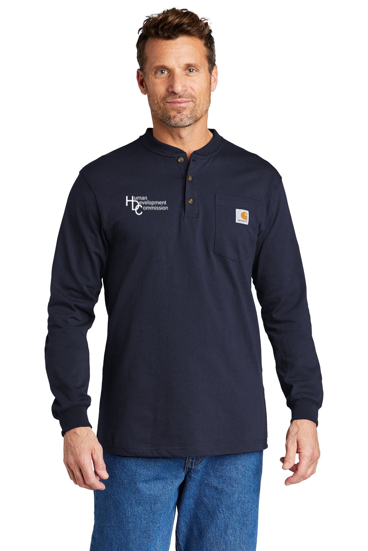 Human Development Commission Carhartt® Long Sleeve Henley T-Shirt