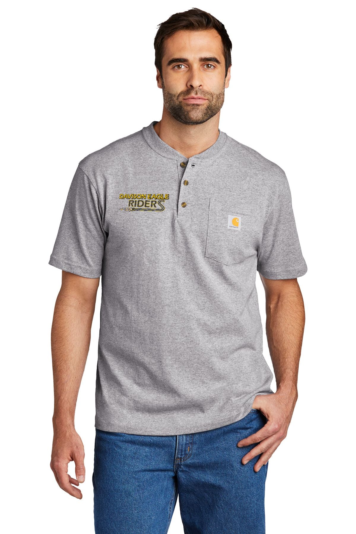 Davison Eagle Riders Carhartt® Short Sleeve Henley T-Shirt