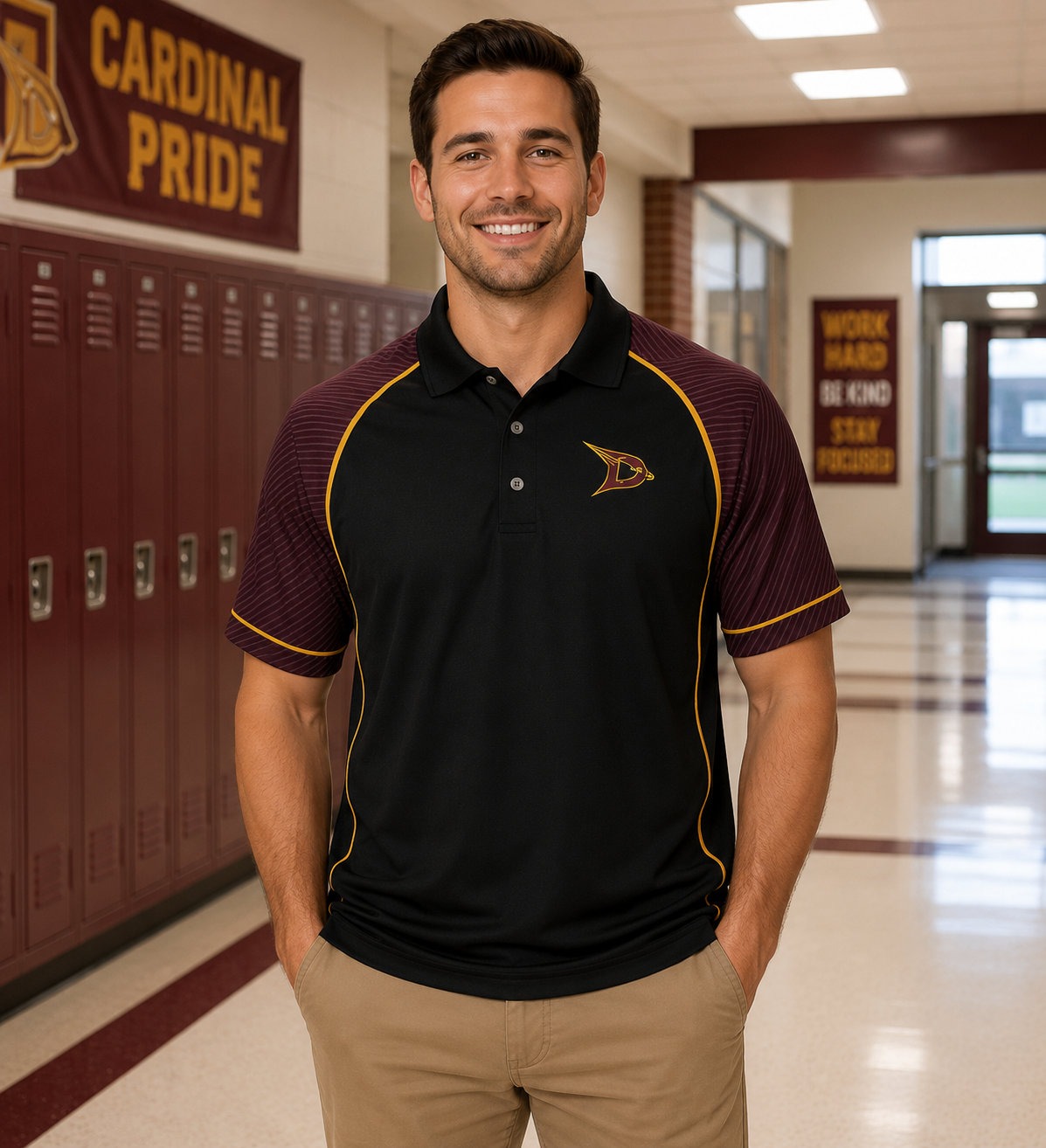 Davison Cardinals Sublimated Dri-Fit Polo