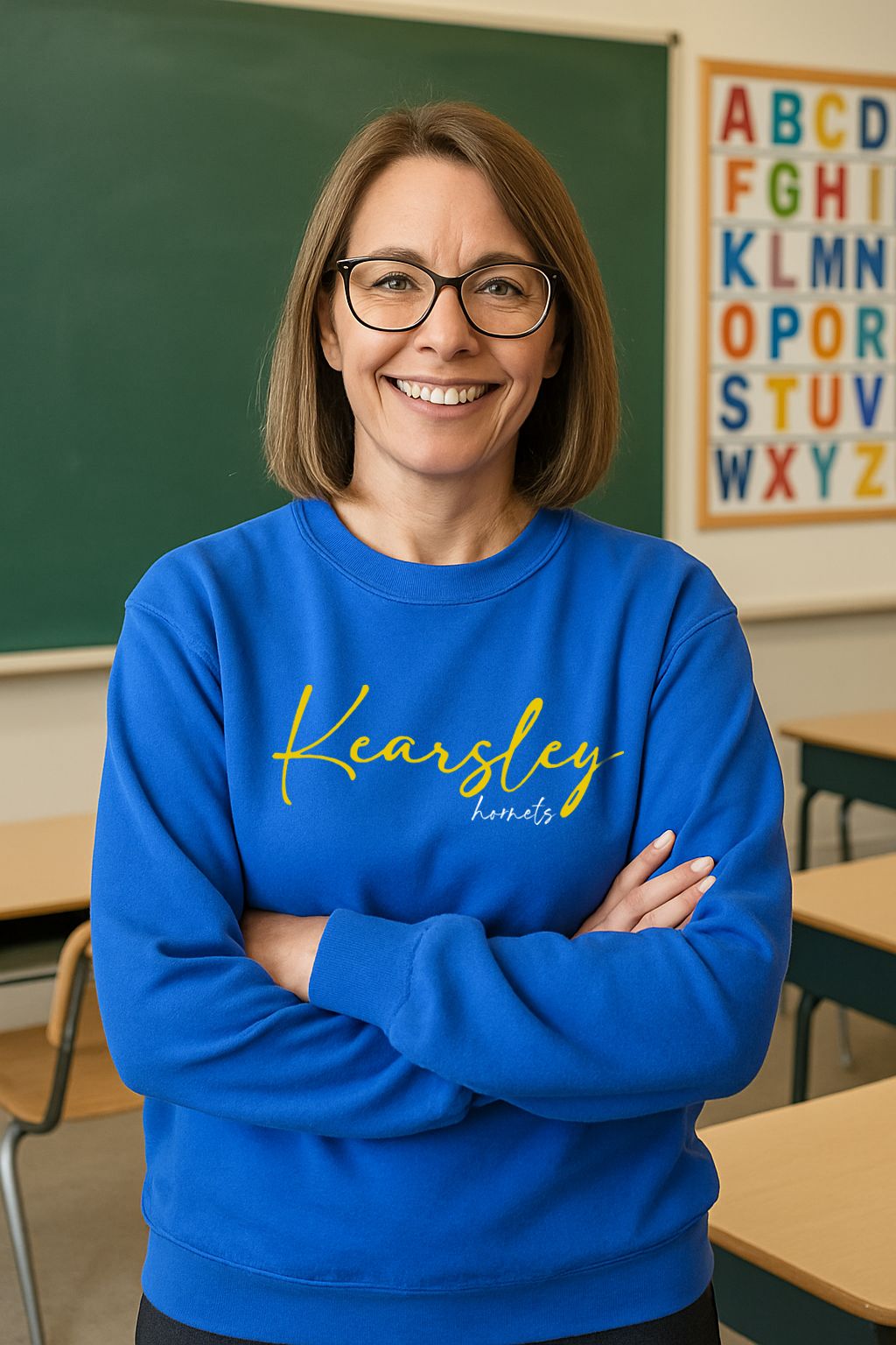 Kearsley Hornets Script Softstyle® Crewneck Sweatshirt