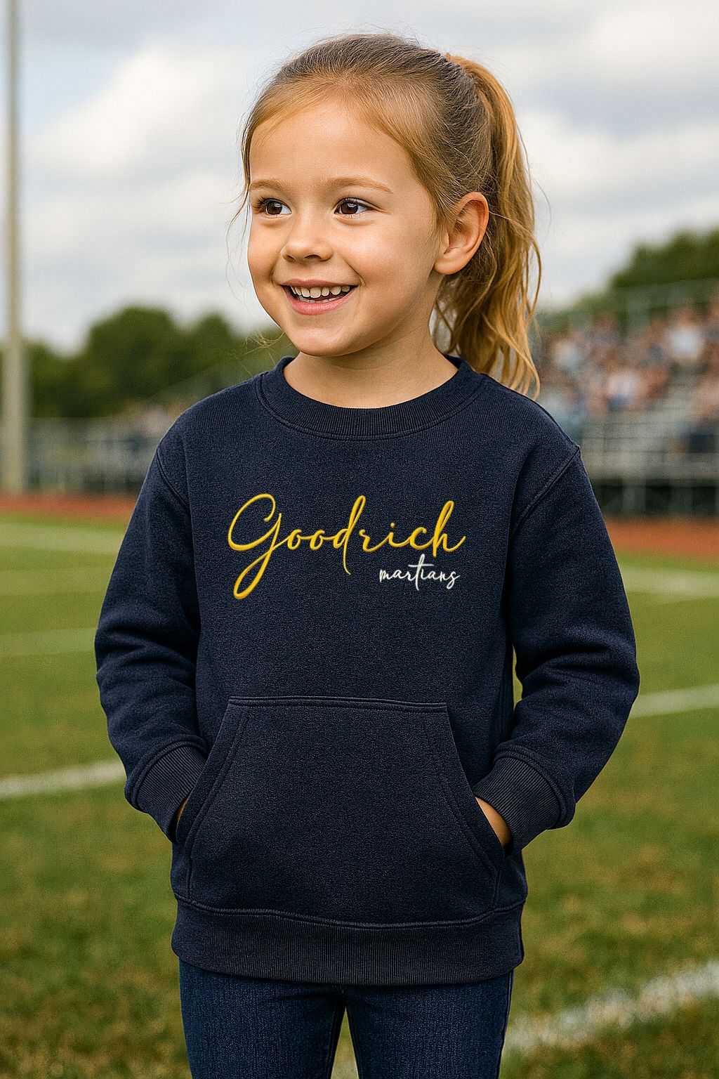 Goodrich Martians Script Softstyle® Youth Crewneck Pocketed Sweatshirt