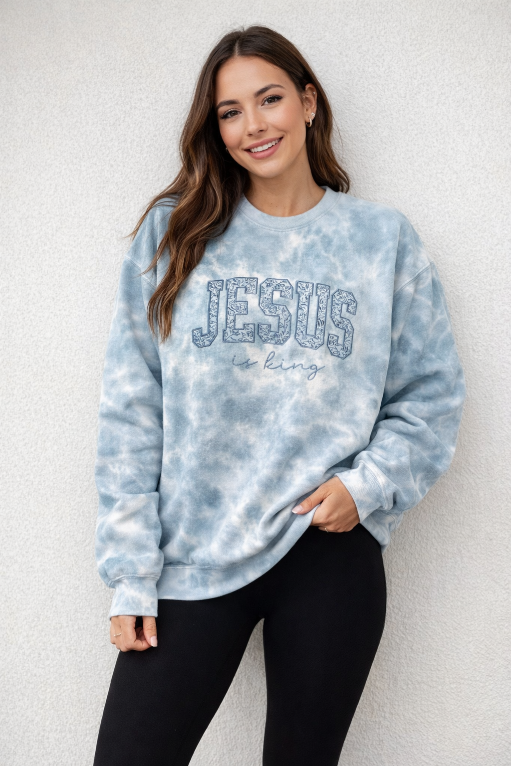Jesus Is King Ladies Crew Sweatshirt