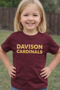 Davison Cardinals Glitter Puff Toddler Tee
