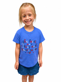 She Loves Jesus & America Too Embroidered Youth Tee