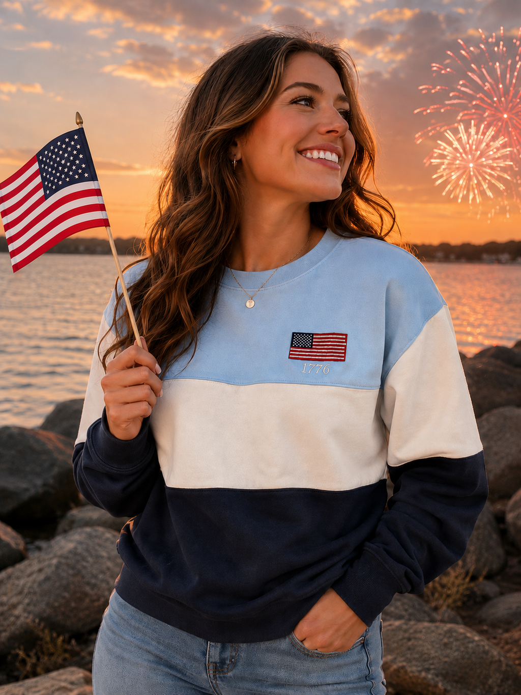 The "1776 Athletics Line" Westerly Crew Sweatshirt