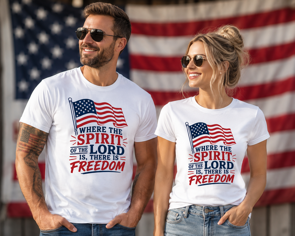 Where the Spirit of the Lord is Patriotic Tee