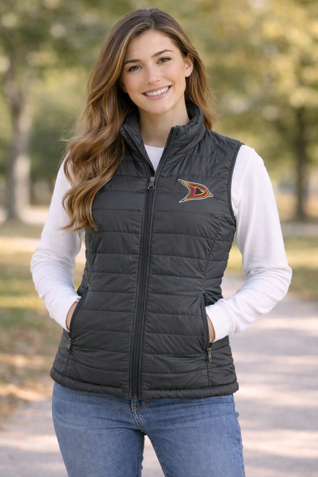 Davison Cardinals Ladies Packable Puffy Vest