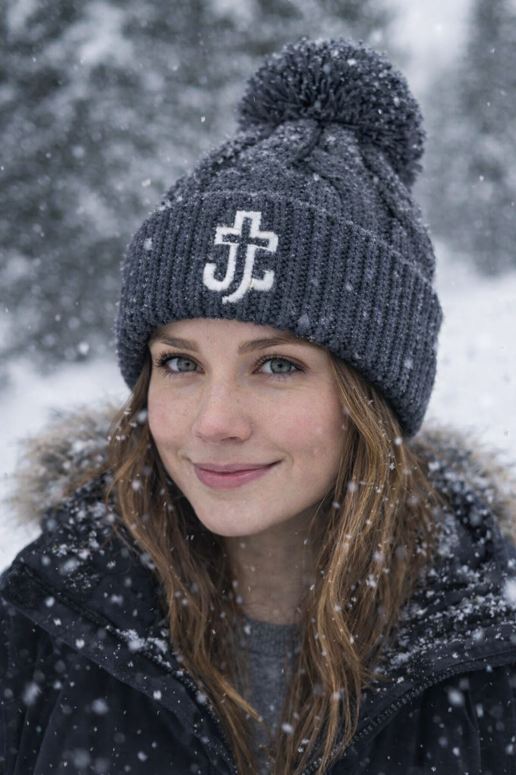 Ladies JC Chunk Twist Knit Beanie With Cuff