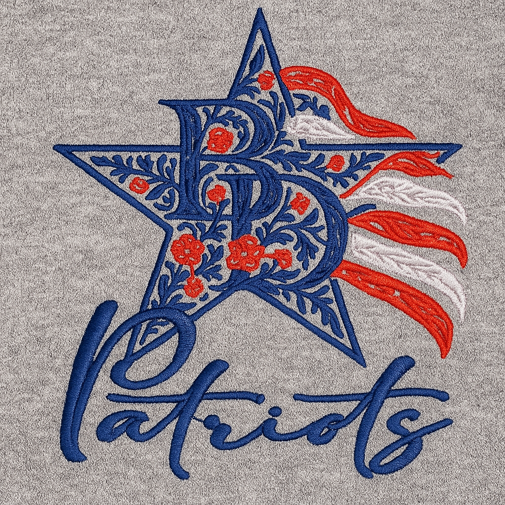 Britton Deerfield Floral Embroidered Softstyle® Midweight Fleece Full-Zip Hooded Sweatshirt