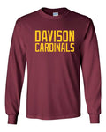 Davison Cardinals Block Long Sleeve Shirt
