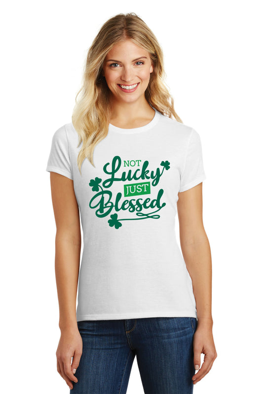 Not Lucky Just Blessed Ladies Blend Tee