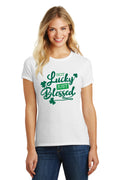 Not Lucky Just Blessed Ladies Blend Tee